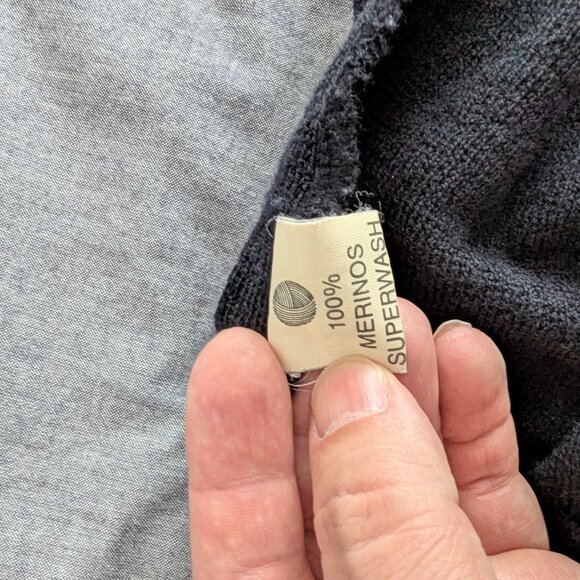 Vintage Aquascutum London Men Navy Sweater - Merinos - Made in Italy - Picture 4 of 9